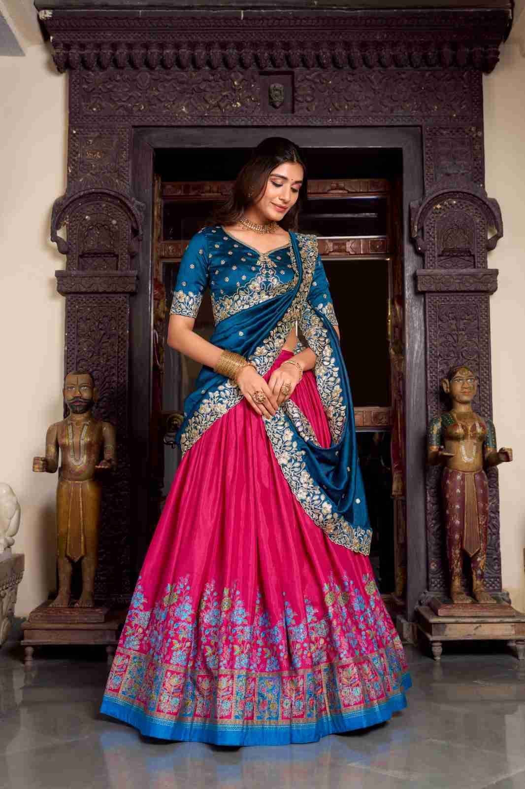 Sf-Yashodha By Fashid Wholesale 01 To 04 Series Navratri Wear Collection Beautiful Stylish Colorful Fancy Party Wear & Occasional Wear Tussar Silk Lehengas At Wholesale Price
