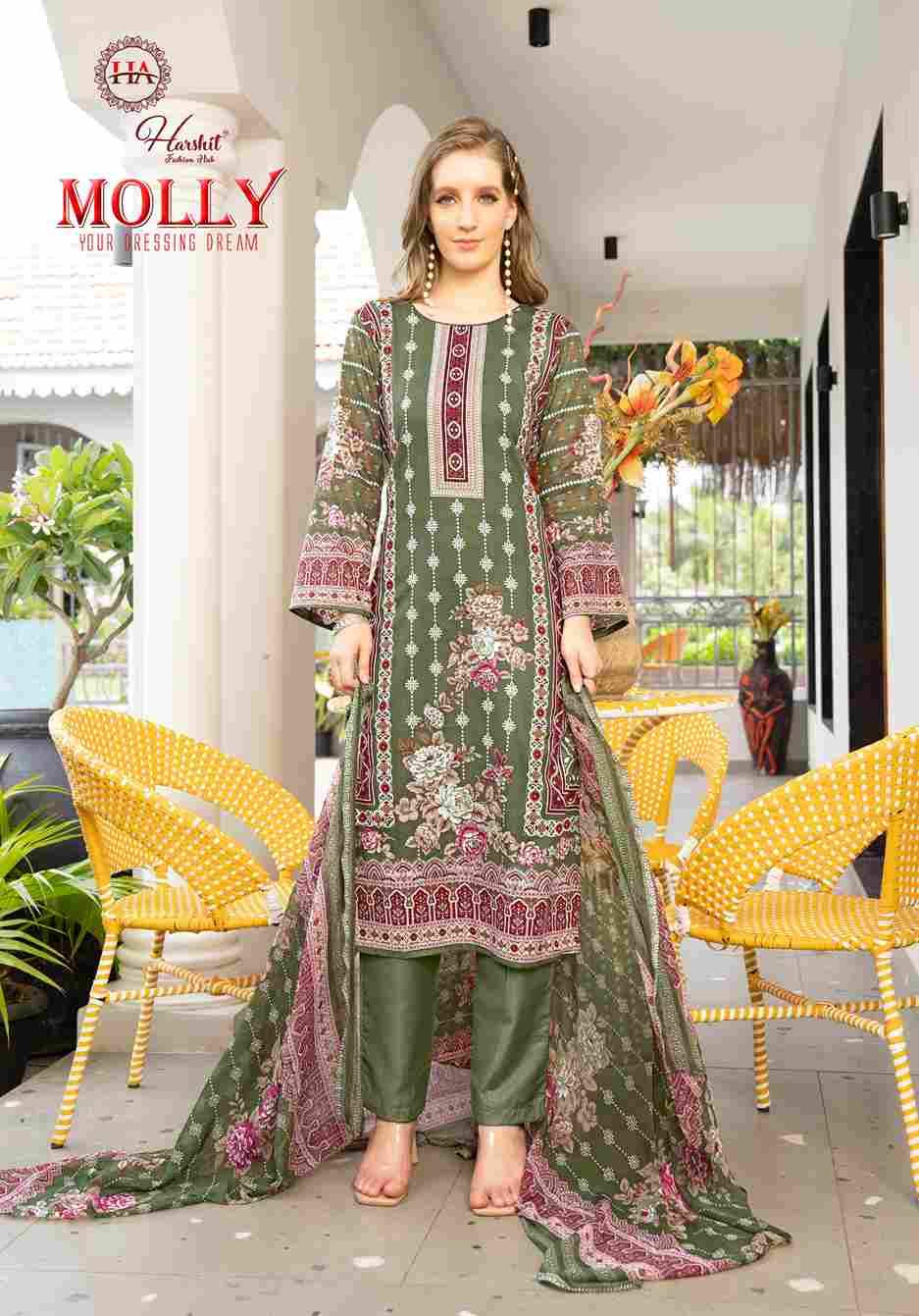 Molly By Harshit Fashion Hub 2012-12-01 To 2012-12-08 Series Beautiful Festive Suits Stylish Fancy Colorful Casual Wear & Ethnic Wear Pure Cambric Dresses At Wholesale Price
