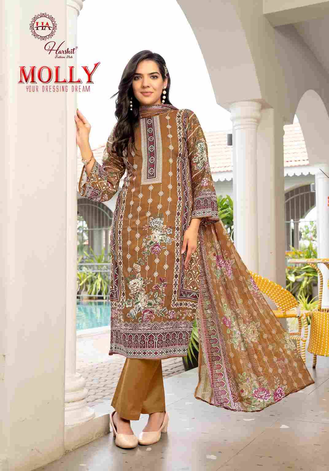 Molly By Harshit Fashion Hub 2012-12-01 To 2012-12-08 Series Beautiful Festive Suits Stylish Fancy Colorful Casual Wear & Ethnic Wear Pure Cambric Dresses At Wholesale Price