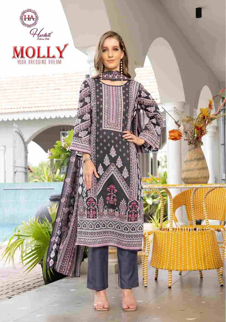 Molly By Harshit Fashion Hub 2012-12-01 To 2012-12-08 Series Beautiful Festive Suits Stylish Fancy Colorful Casual Wear & Ethnic Wear Pure Cambric Dresses At Wholesale Price
