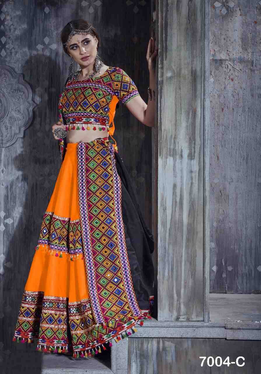 Rajwadi Vol-1 By Fashid Wholesale 7004-A To 7004-D Series Designer Beautiful Navratri Collection Occasional Wear & Party Wear Art Silk Lehengas At Wholesale Price