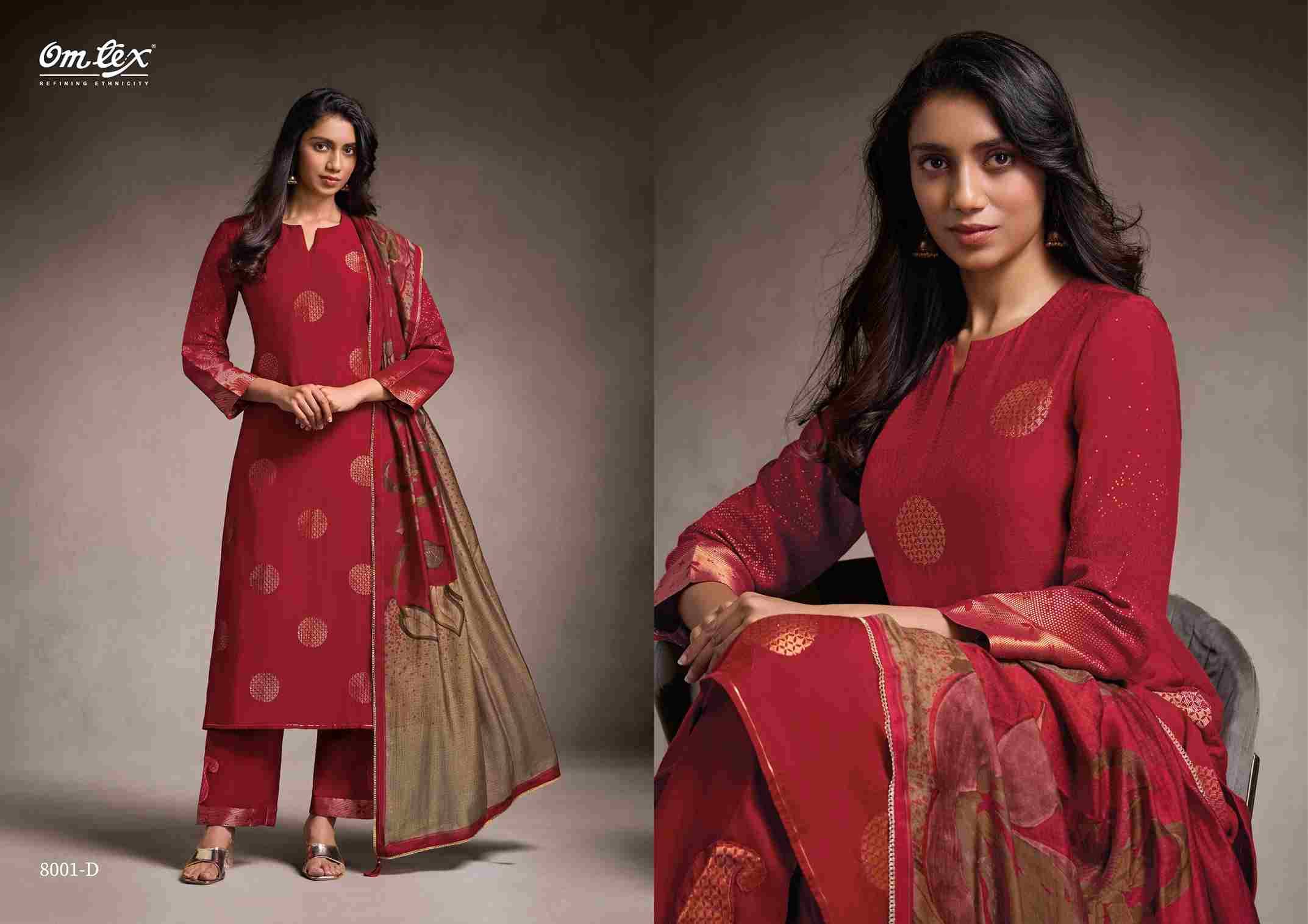 Kritsaya By Om Tex 8001-A To 8001-D Series Beautiful Suits Stylish Fancy Colorful Party Wear & Ethnic Wear Muslin Jacquard Dresses At Wholesale Price