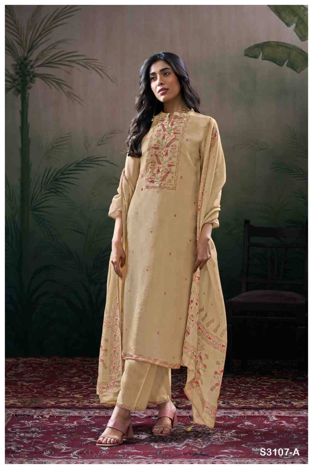 Dhanvika-3107 By Ganga Fashion 3107-A To 3107-D Series Beautiful Festive Suits Colorful Stylish Fancy Casual Wear & Ethnic Wear Premium Bemberg Silk Jacquard Dresses At Wholesale Price