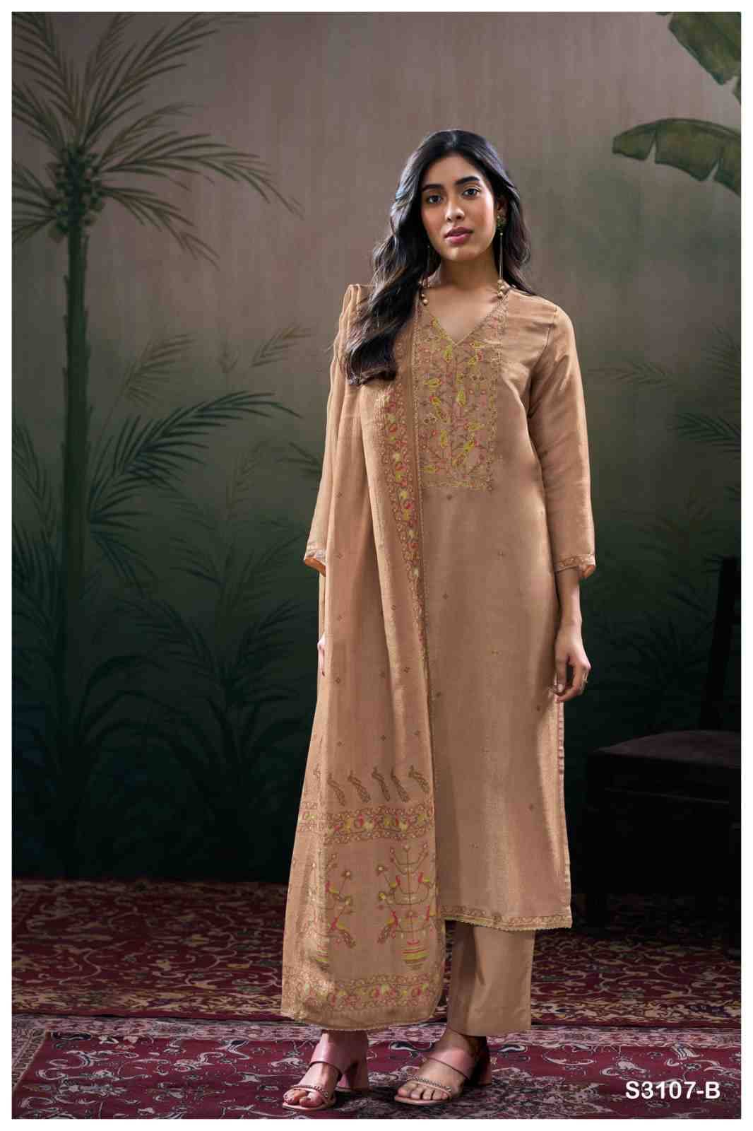 Dhanvika-3107 By Ganga Fashion 3107-A To 3107-D Series Beautiful Festive Suits Colorful Stylish Fancy Casual Wear & Ethnic Wear Premium Bemberg Silk Jacquard Dresses At Wholesale Price