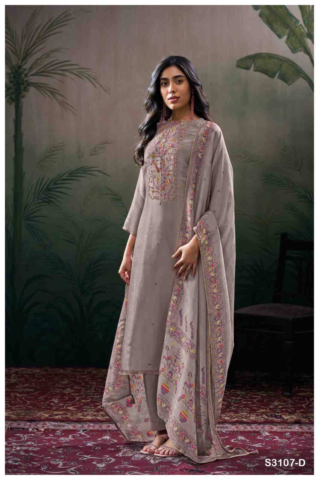 Dhanvika-3107 By Ganga Fashion 3107-A To 3107-D Series Beautiful Festive Suits Colorful Stylish Fancy Casual Wear & Ethnic Wear Premium Bemberg Silk Jacquard Dresses At Wholesale Price