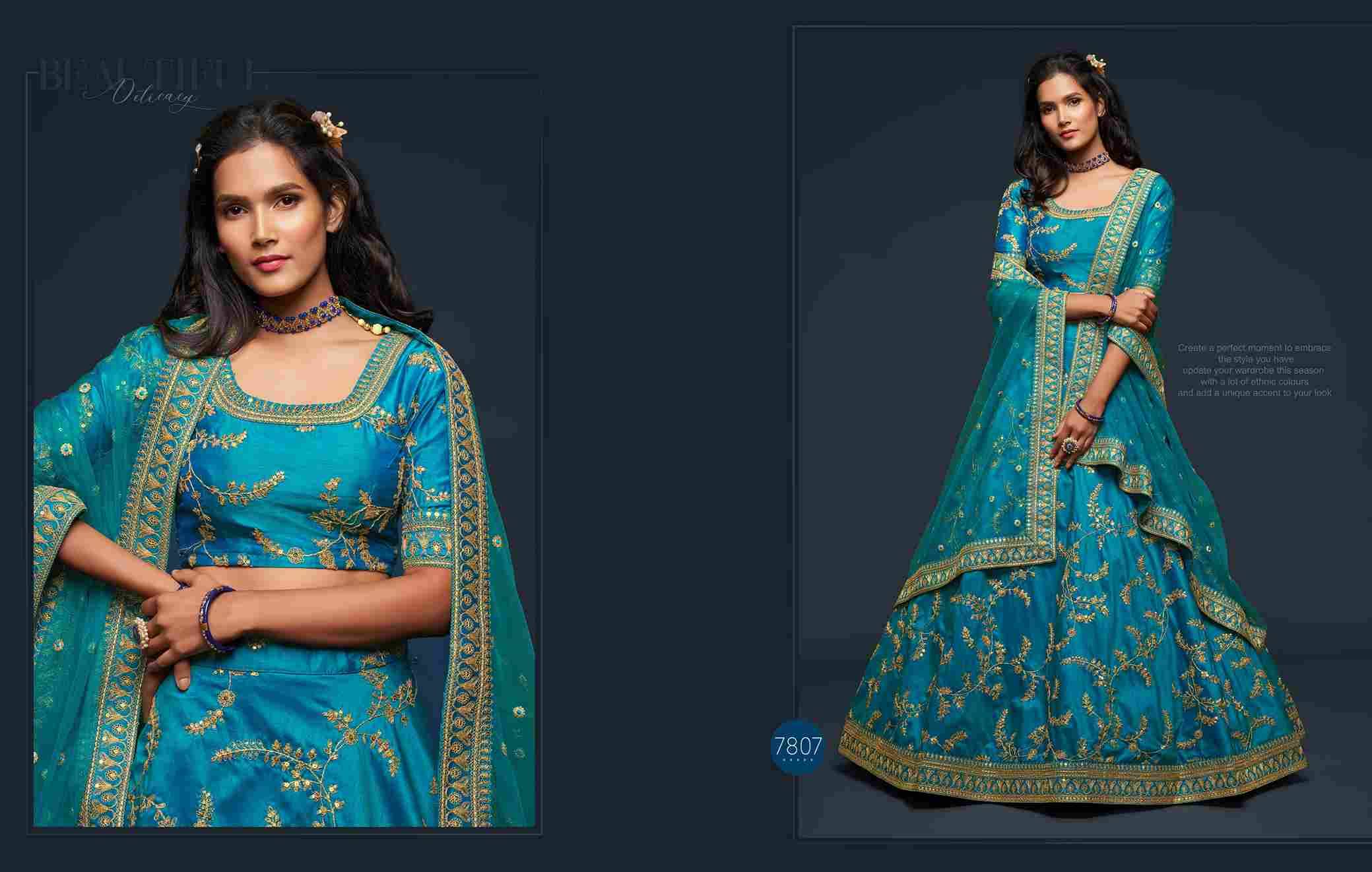 The Modern Vibes Vol-1 By Zeel Clothing 7801 To 7810 Series Bridal Wear Collection Beautiful Stylish Colorful Fancy Party Wear & Occasional Wear Silk Lehengas At Wholesale Price