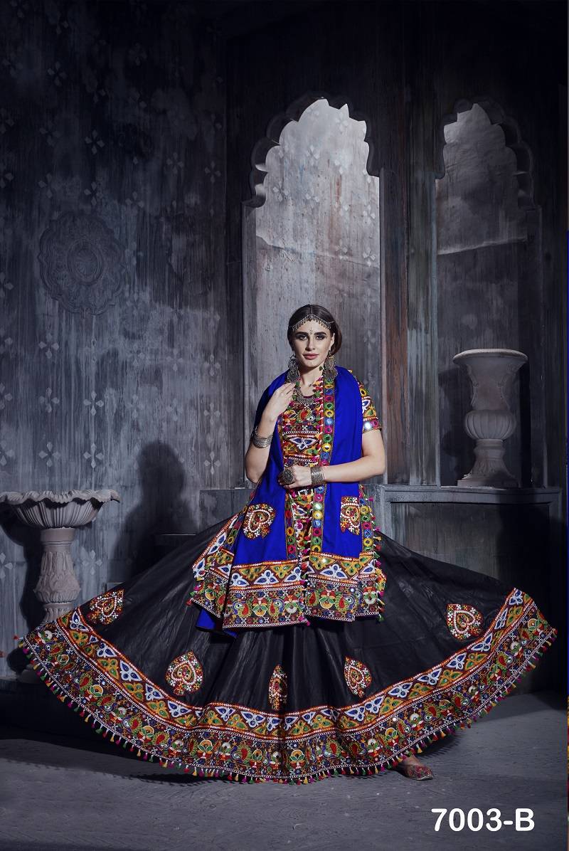 Rajwadi 7003 By Fashid Wholesale 7003-A To 7003-D Series Designer Beautiful Navratri Collection Occasional Wear & Party Wear Art Silk Lehengas At Wholesale Price