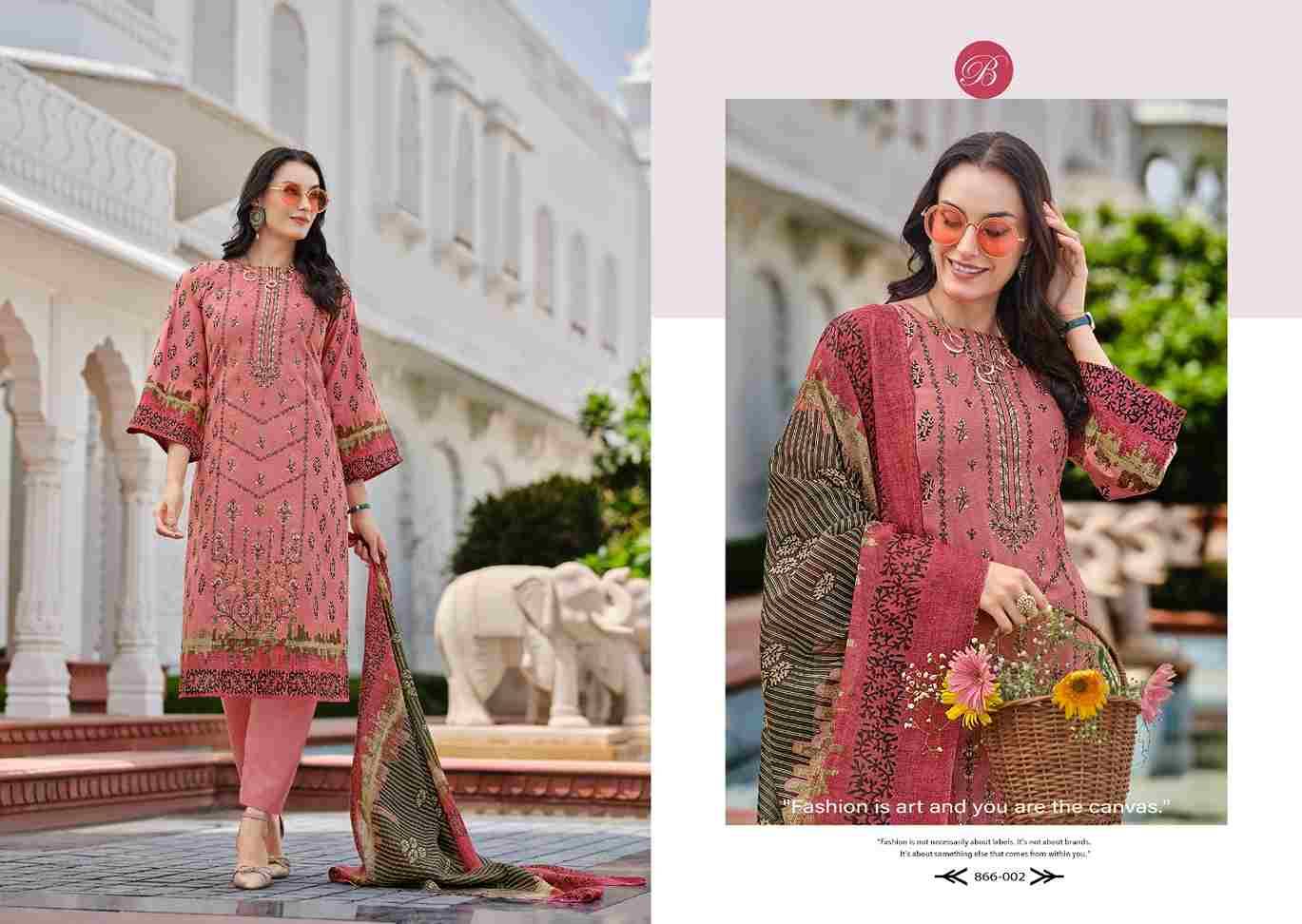 Bin Saeed Vol-8 By Belliza 866-001 To 866-008 Series Beautiful Stylish Festive Suits Fancy Colorful Casual Wear & Ethnic Wear & Ready To Wear Pure Cotton Digital Print Dresses At Wholesale Price
