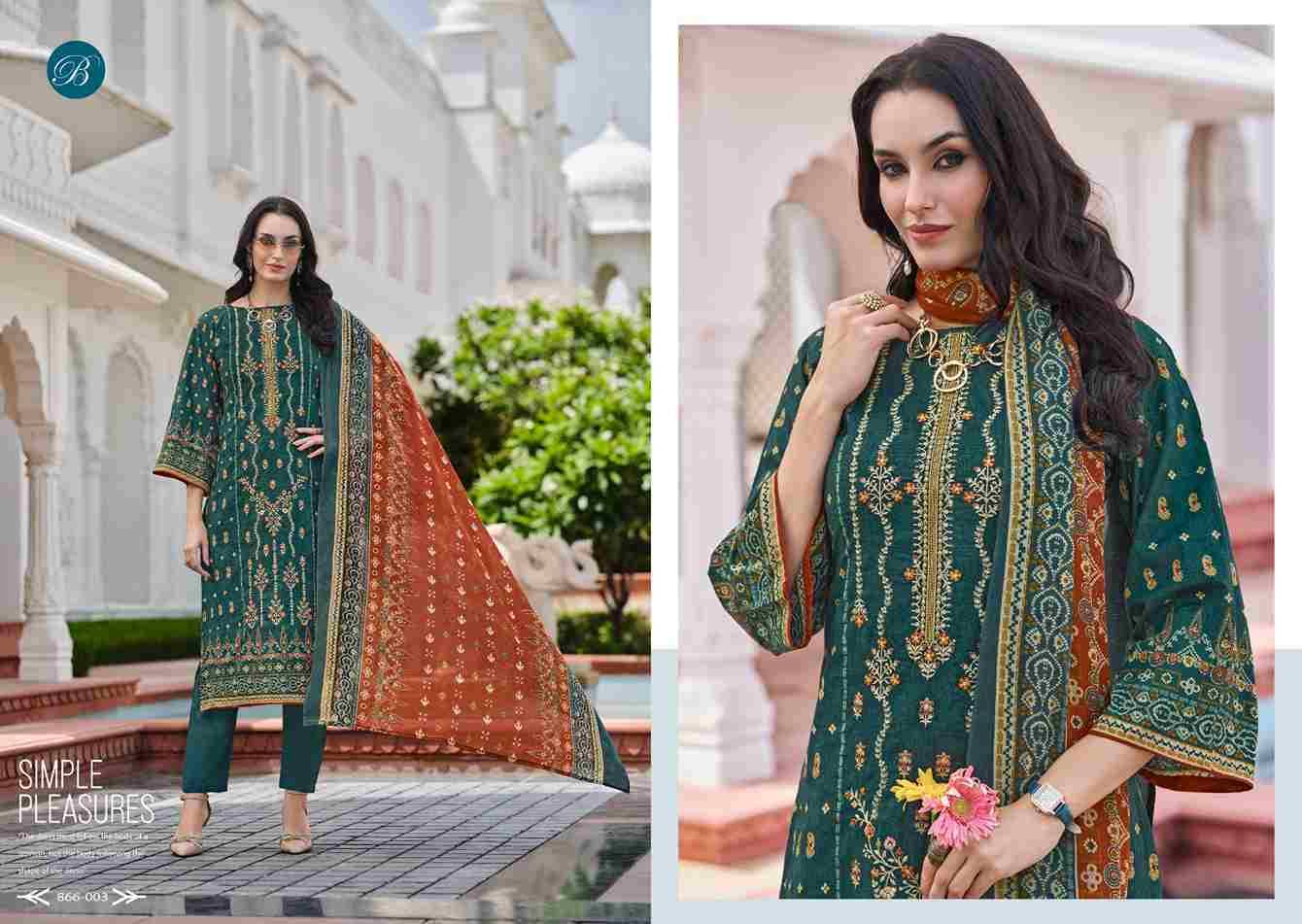 Bin Saeed Vol-8 By Belliza 866-001 To 866-008 Series Beautiful Stylish Festive Suits Fancy Colorful Casual Wear & Ethnic Wear & Ready To Wear Pure Cotton Digital Print Dresses At Wholesale Price