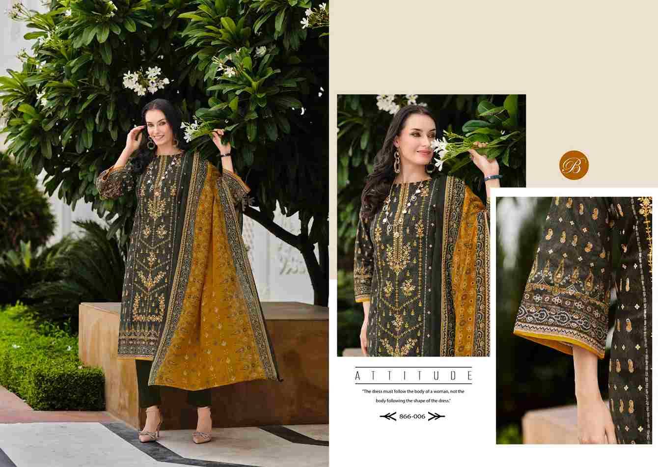 Bin Saeed Vol-8 By Belliza 866-001 To 866-008 Series Beautiful Stylish Festive Suits Fancy Colorful Casual Wear & Ethnic Wear & Ready To Wear Pure Cotton Digital Print Dresses At Wholesale Price