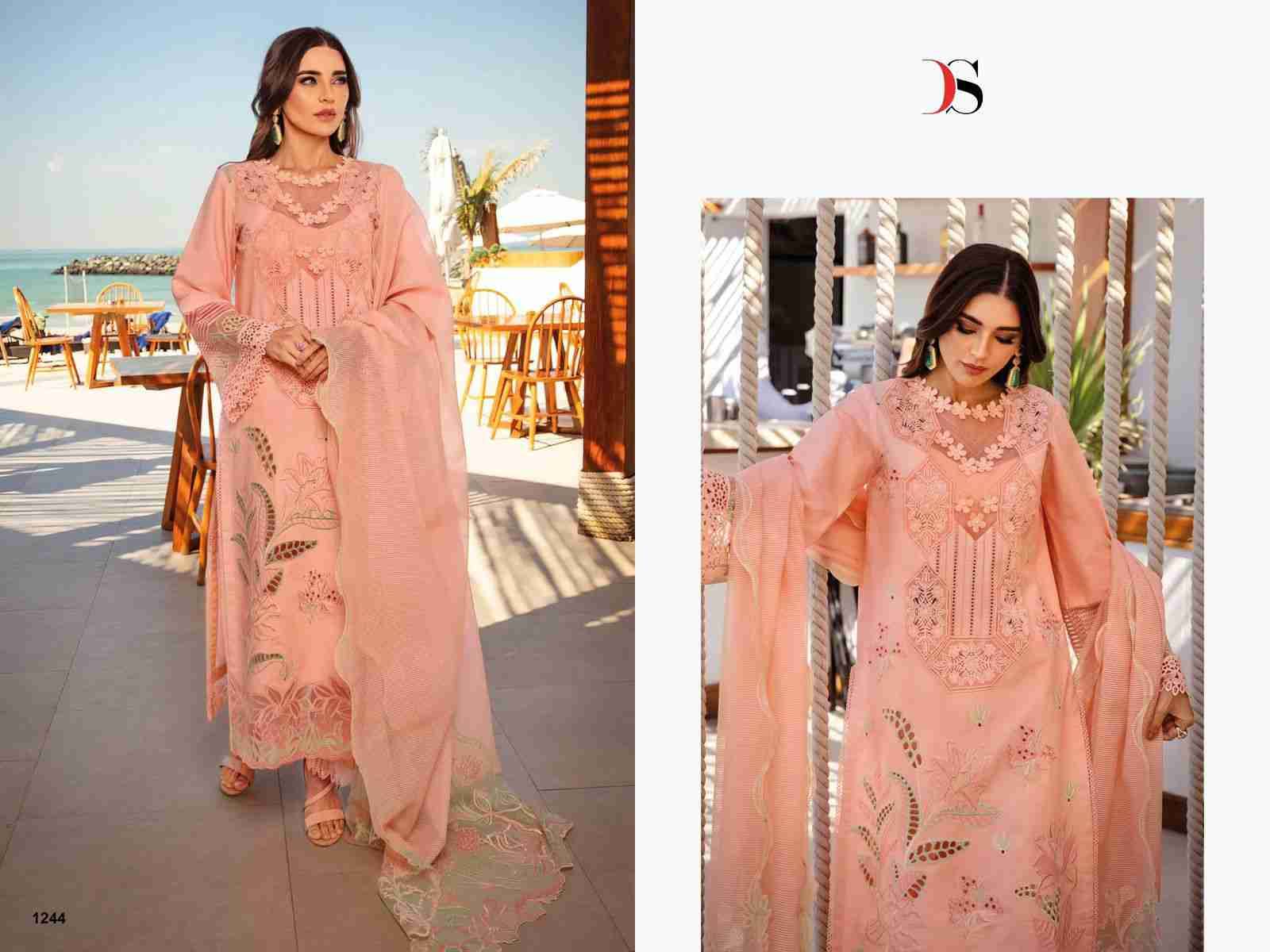 Rang Rasiya Premium Lawn-25 Vol-2 By Deepsy Suits 1241 To 1244 Series Pakistani Stylish Beautiful Colourful Printed & Embroidered Party Wear & Occasional Wear Pure Cotton Dresses At Wholesale Price