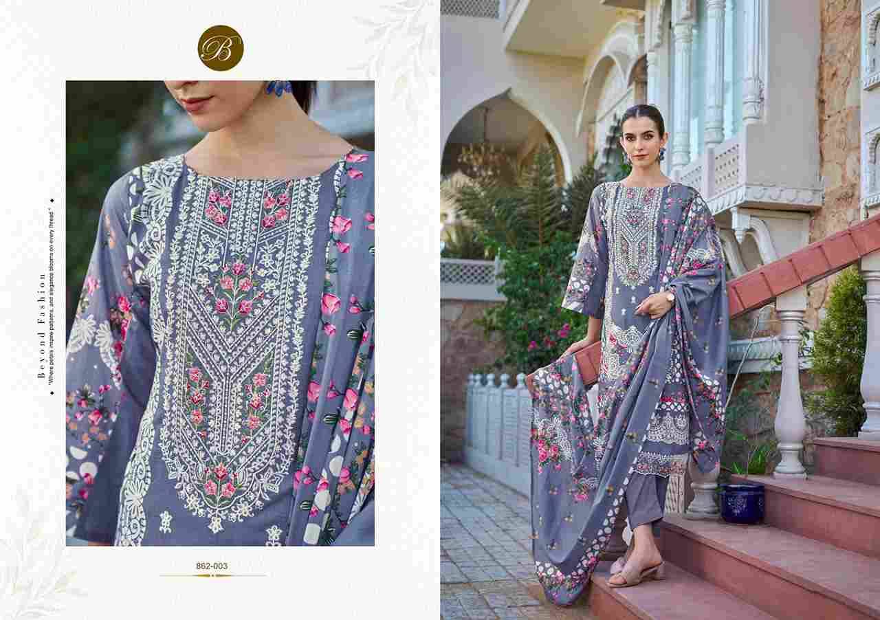 Almarina Vol-4 By Belliza 862-001 To 862-006 Series Beautiful Suits Colorful Stylish Fancy Casual Wear & Ethnic Wear Pure Cotton Dresses At Wholesale Price