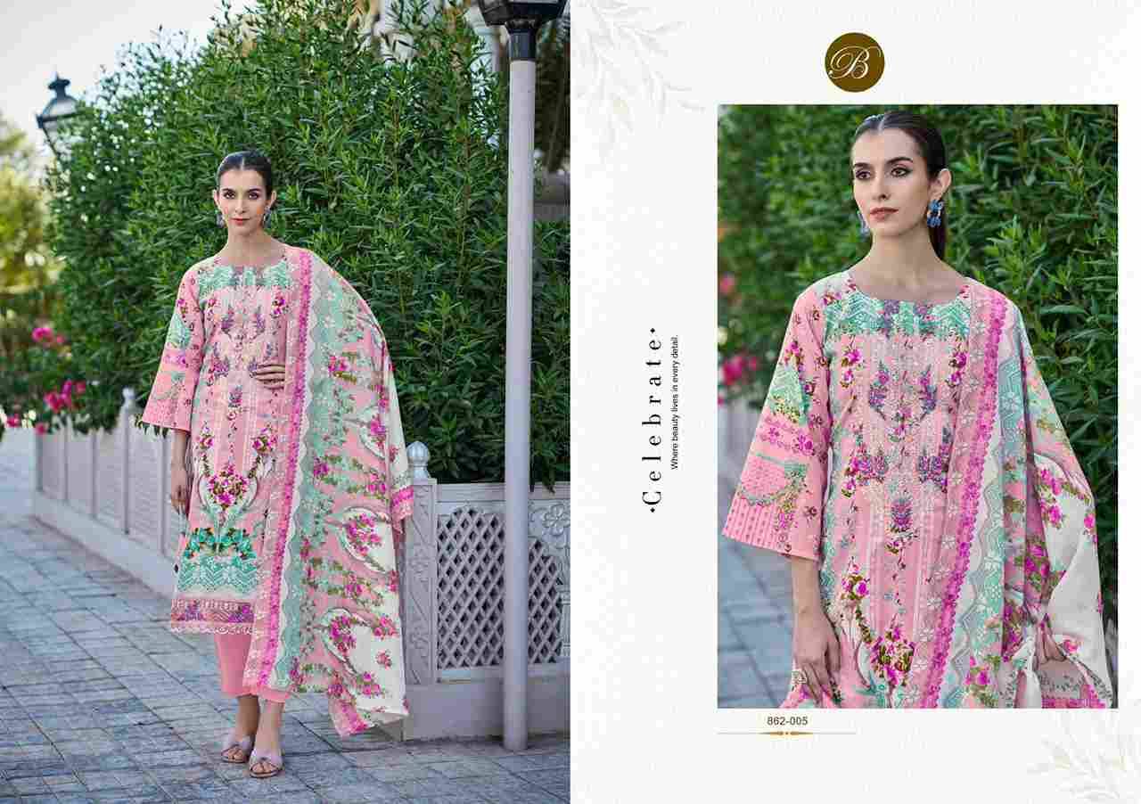 Almarina Vol-4 By Belliza 862-001 To 862-006 Series Beautiful Suits Colorful Stylish Fancy Casual Wear & Ethnic Wear Pure Cotton Dresses At Wholesale Price