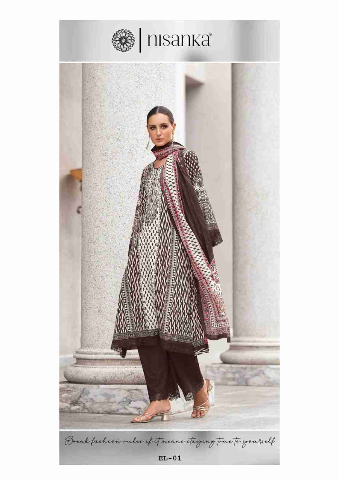 Elahe By Nisanka 01 To 04 Series Beautiful Festive Suits Colorful Stylish Fancy Casual Wear & Ethnic Wear Pure Lawn Cotton Dresses At Wholesale Price
