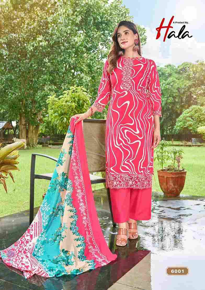 Super Star Vol-6 By Hala 6001 To 6006 Series Beautiful Festive Suits Stylish Fancy Colorful Casual Wear & Ethnic Wear Soft Cotton Digital Print Dresses At Wholesale Price