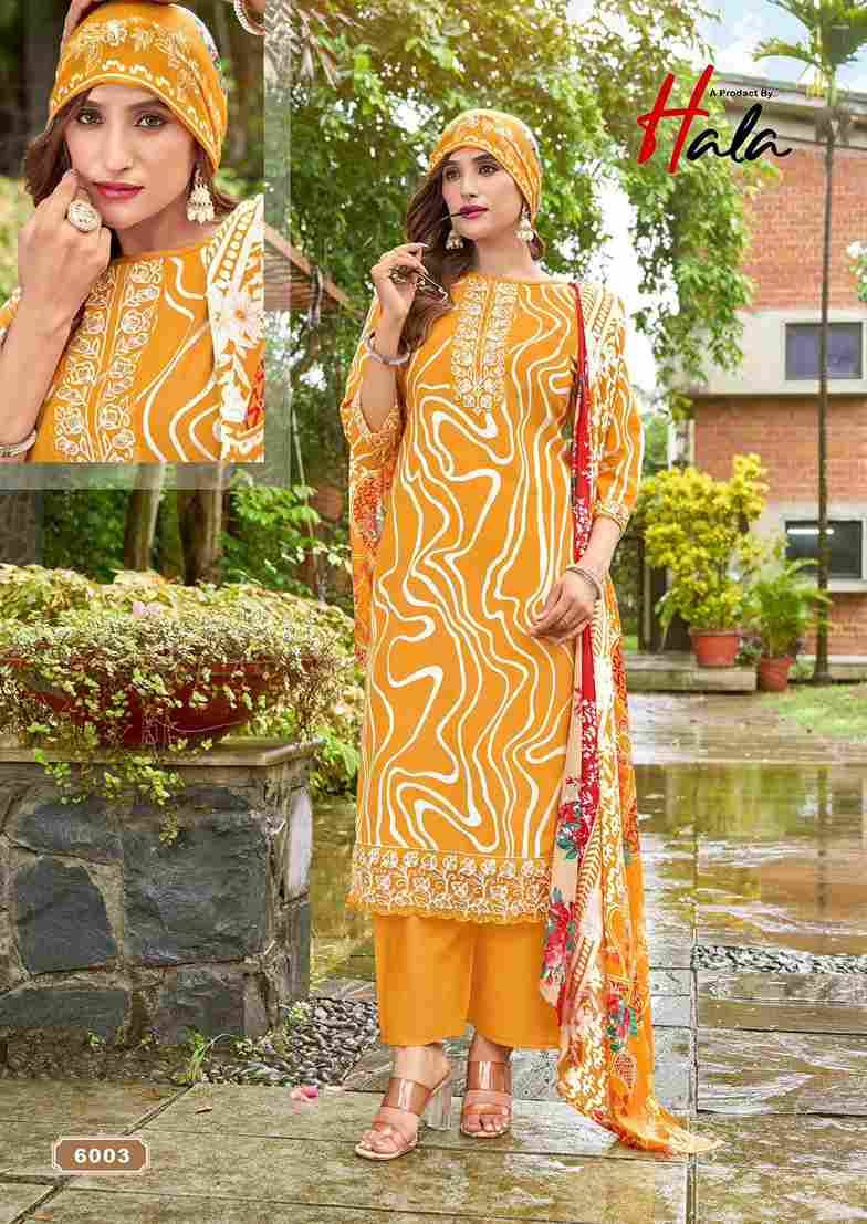 Super Star Vol-6 By Hala 6001 To 6006 Series Beautiful Festive Suits Stylish Fancy Colorful Casual Wear & Ethnic Wear Soft Cotton Digital Print Dresses At Wholesale Price