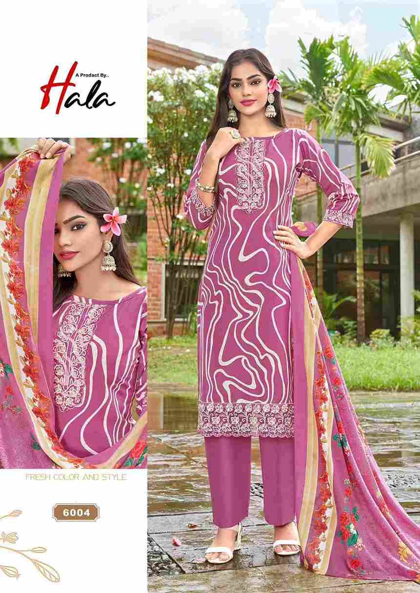 Super Star Vol-6 By Hala 6001 To 6006 Series Beautiful Festive Suits Stylish Fancy Colorful Casual Wear & Ethnic Wear Soft Cotton Digital Print Dresses At Wholesale Price