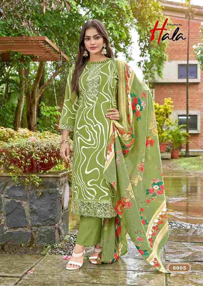 Super Star Vol-6 By Hala 6001 To 6006 Series Beautiful Festive Suits Stylish Fancy Colorful Casual Wear & Ethnic Wear Soft Cotton Digital Print Dresses At Wholesale Price
