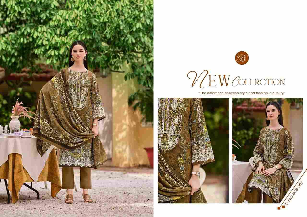 Naira Vol-112 By Belliza 868-001 To 868-008 Series Beautiful Festive Suits Stylish Fancy Colorful Casual Wear & Ethnic Wear Pure Cotton Print Dresses At Wholesale Price