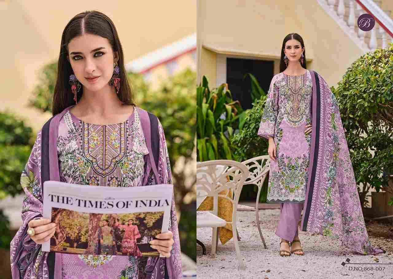 Naira Vol-112 By Belliza 868-001 To 868-008 Series Beautiful Festive Suits Stylish Fancy Colorful Casual Wear & Ethnic Wear Pure Cotton Print Dresses At Wholesale Price