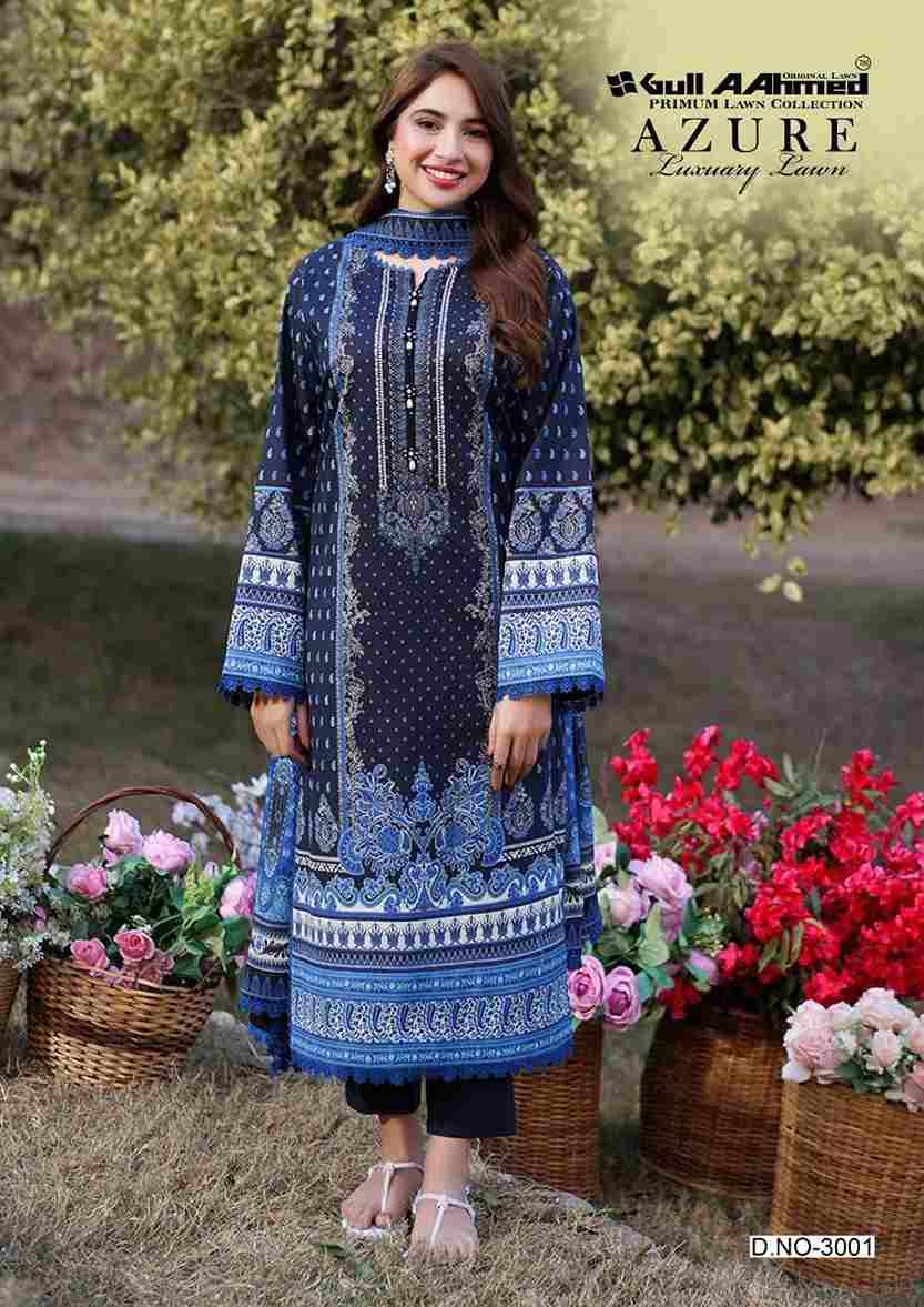 Azure Vol-3 By Gull Aahmed 3001 To 3006 Series Beautiful Festive Suits Stylish Fancy Colorful Casual Wear & Ethnic Wear Pure Lawn Cotton Digital Print Dresses At Wholesale Price