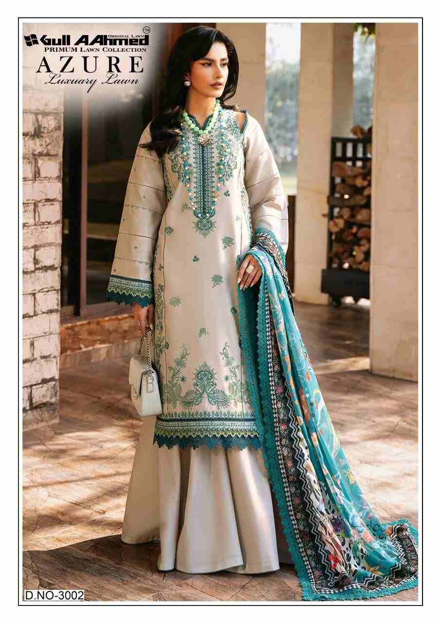 Azure Vol-3 By Gull Aahmed 3001 To 3006 Series Beautiful Festive Suits Stylish Fancy Colorful Casual Wear & Ethnic Wear Pure Lawn Cotton Digital Print Dresses At Wholesale Price