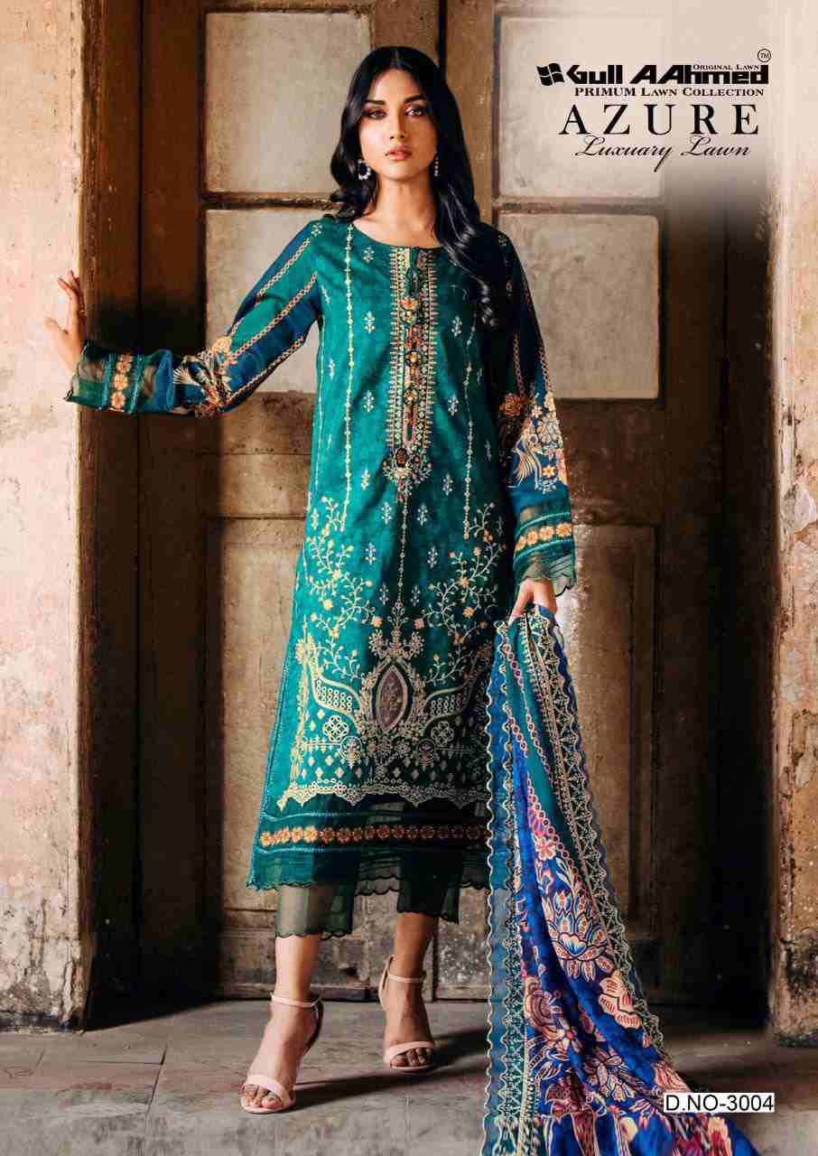 Azure Vol-3 By Gull Aahmed 3001 To 3006 Series Beautiful Festive Suits Stylish Fancy Colorful Casual Wear & Ethnic Wear Pure Lawn Cotton Digital Print Dresses At Wholesale Price