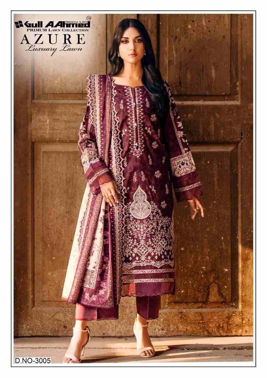 Azure Vol-3 By Gull Aahmed 3001 To 3006 Series Beautiful Festive Suits Stylish Fancy Colorful Casual Wear & Ethnic Wear Pure Lawn Cotton Digital Print Dresses At Wholesale Price