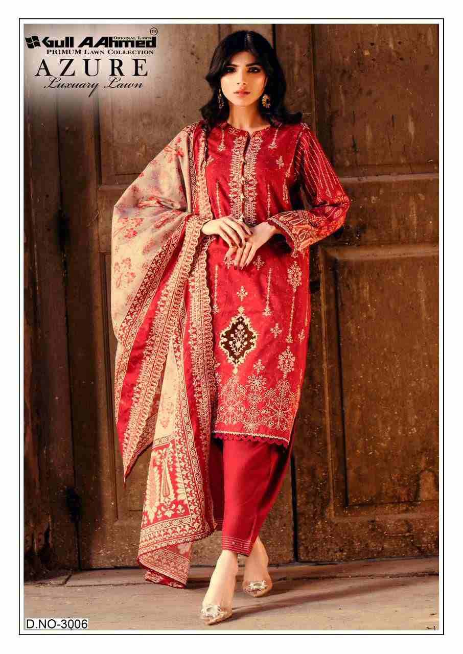 Azure Vol-3 By Gull Aahmed 3001 To 3006 Series Beautiful Festive Suits Stylish Fancy Colorful Casual Wear & Ethnic Wear Pure Lawn Cotton Digital Print Dresses At Wholesale Price