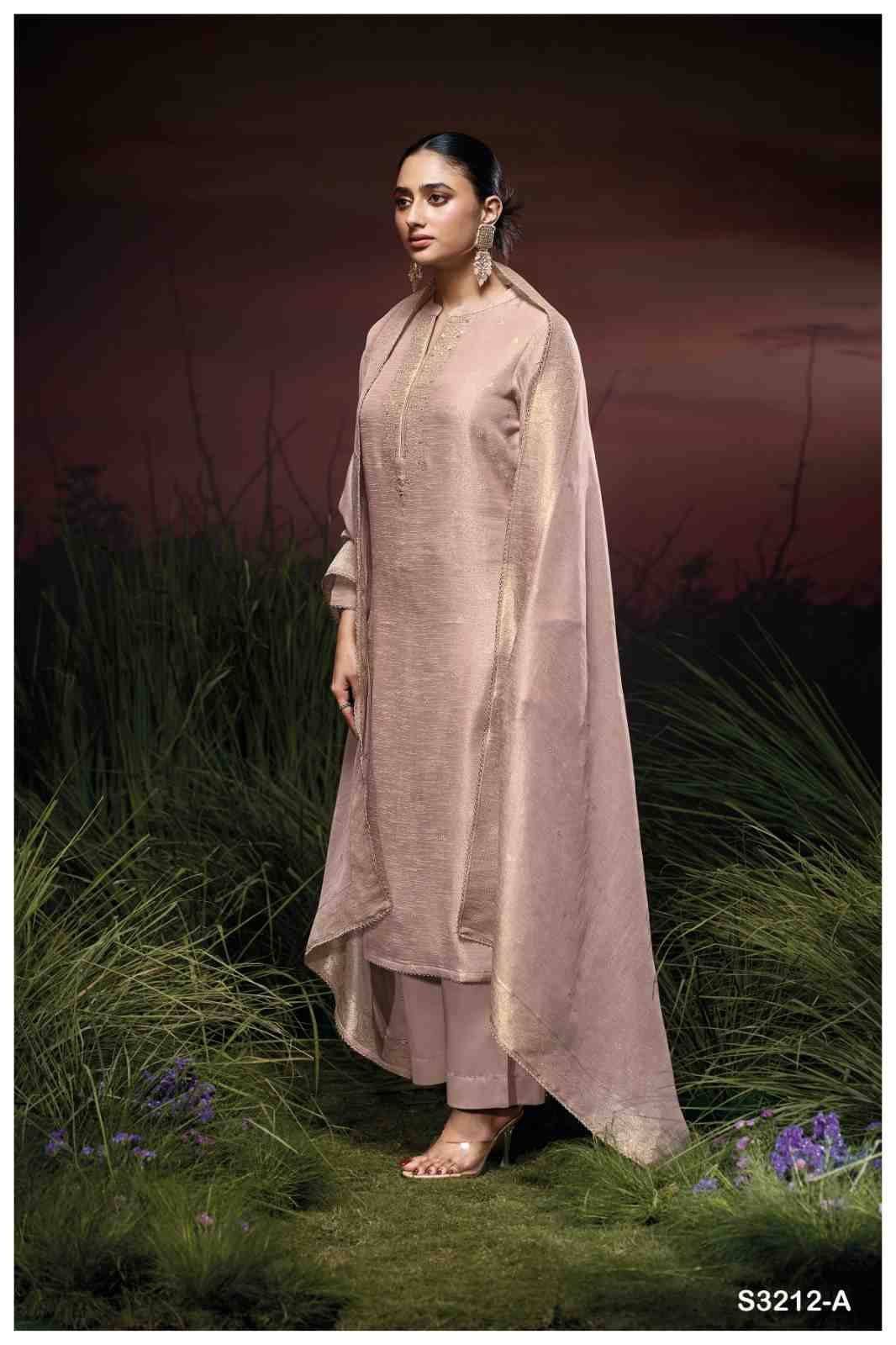 Nerea-3312 By Ganga Fashion 3312-A To 3312-B Series Beautiful Festive Suits Colorful Stylish Fancy Casual Wear & Ethnic Wear Premium Viscose Linen Jacquard Dresses At Wholesale Price