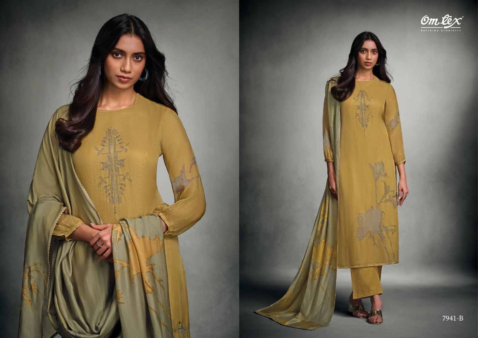 Shailee By Om Tex 7941-A To 7941-D Series Beautiful Suits Stylish Fancy Colorful Party Wear & Ethnic Wear Flex Dresses At Wholesale Price