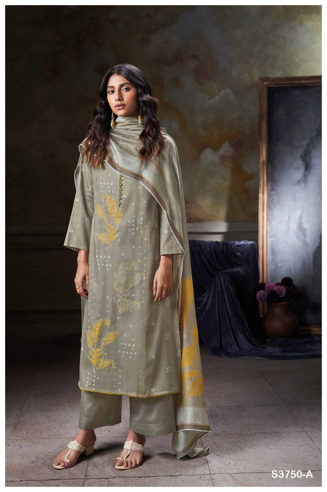 Novara-3750 By Ganga Fashion 3750-A To 3750-D Series Beautiful Festive Suits Colorful Stylish Fancy Casual Wear & Ethnic Wear Pure Cotton Satin Dresses At Wholesale Price