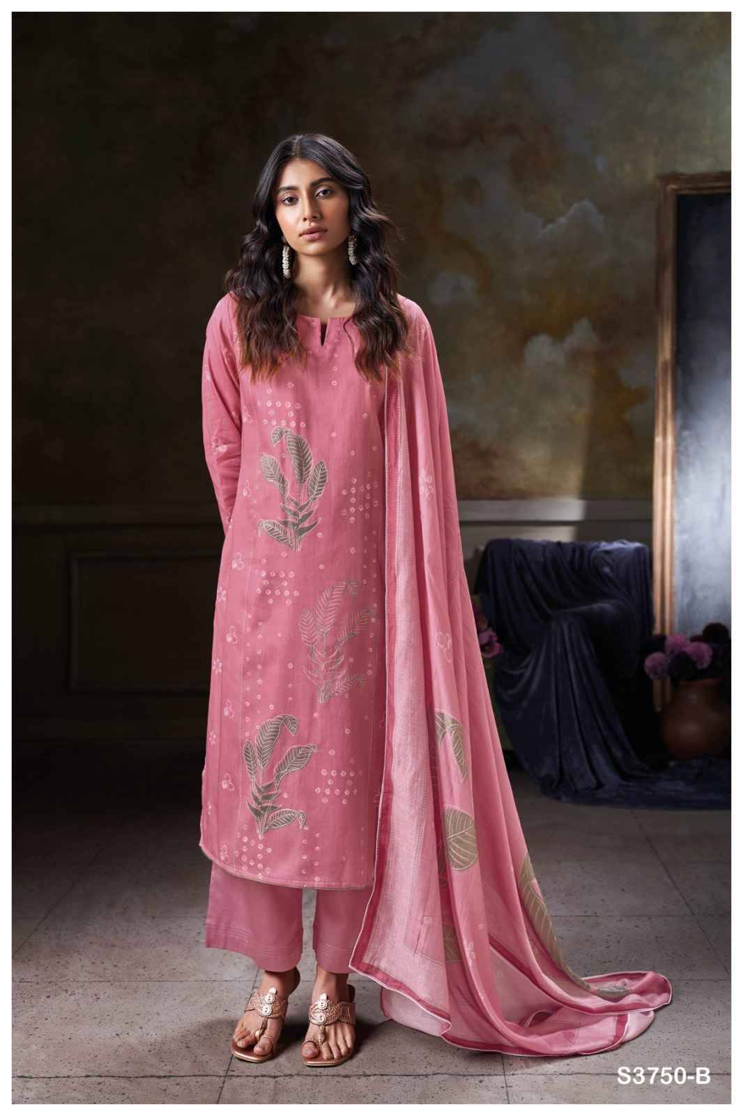 Novara-3750 By Ganga Fashion 3750-A To 3750-D Series Beautiful Festive Suits Colorful Stylish Fancy Casual Wear & Ethnic Wear Pure Cotton Satin Dresses At Wholesale Price