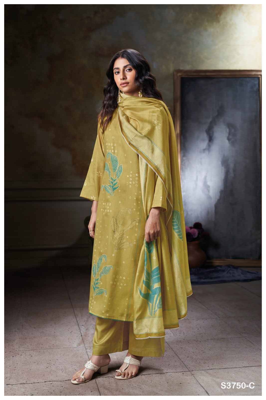 Novara-3750 By Ganga Fashion 3750-A To 3750-D Series Beautiful Festive Suits Colorful Stylish Fancy Casual Wear & Ethnic Wear Pure Cotton Satin Dresses At Wholesale Price