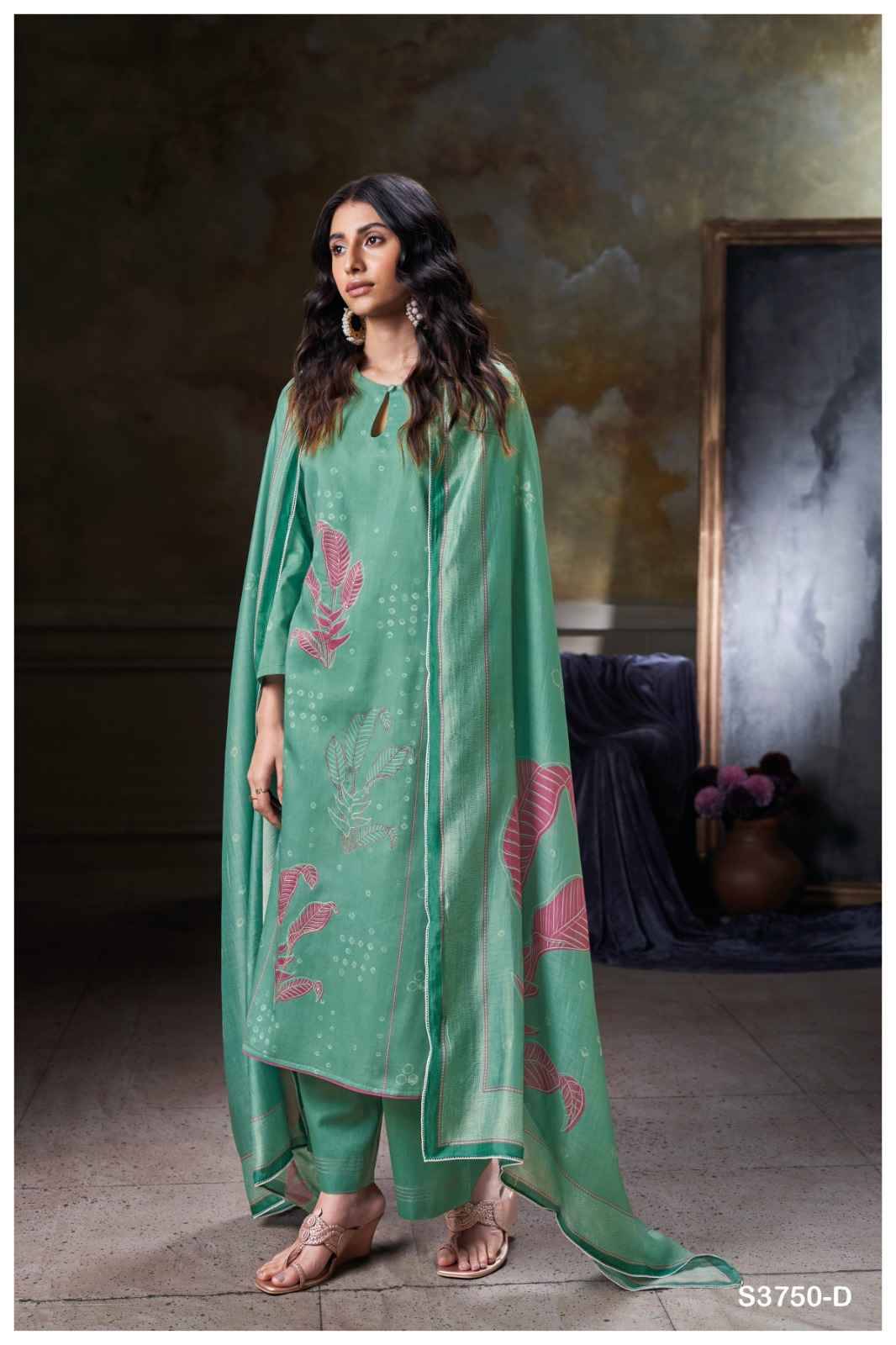 Novara-3750 By Ganga Fashion 3750-A To 3750-D Series Beautiful Festive Suits Colorful Stylish Fancy Casual Wear & Ethnic Wear Pure Cotton Satin Dresses At Wholesale Price