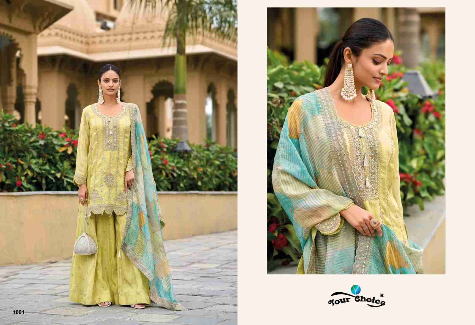Blossom By Your Choice 1001 To 1003 Series Designer Sharara Suits Collection Beautiful Stylish Fancy Colorful Party Wear & Occasional Wear Simmer Dresses At Wholesale Price
