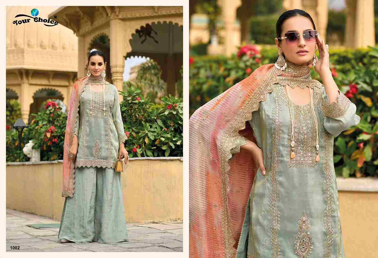 Blossom By Your Choice 1001 To 1003 Series Designer Sharara Suits Collection Beautiful Stylish Fancy Colorful Party Wear & Occasional Wear Simmer Dresses At Wholesale Price