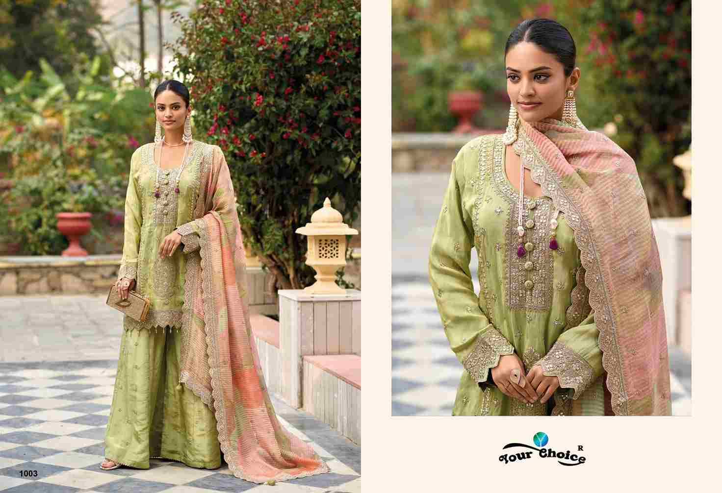 Blossom By Your Choice 1001 To 1003 Series Designer Sharara Suits Collection Beautiful Stylish Fancy Colorful Party Wear & Occasional Wear Simmer Dresses At Wholesale Price