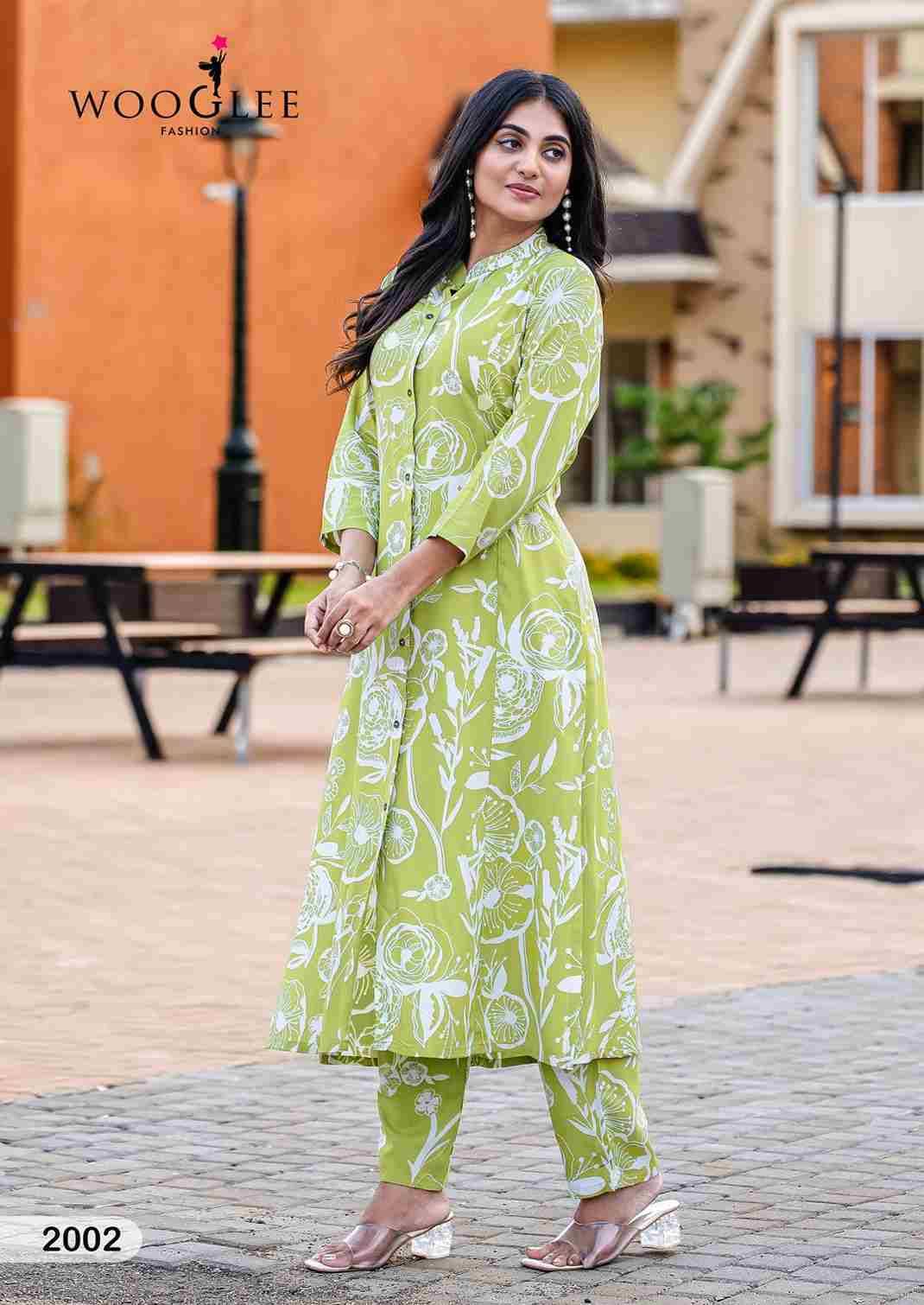 Sankalp By Wooglee 2001 To 2006 Series Designer Stylish Fancy Colorful Beautiful Party Wear & Ethnic Wear Collection Rayon Print Kurtis With Bottom At Wholesale Price