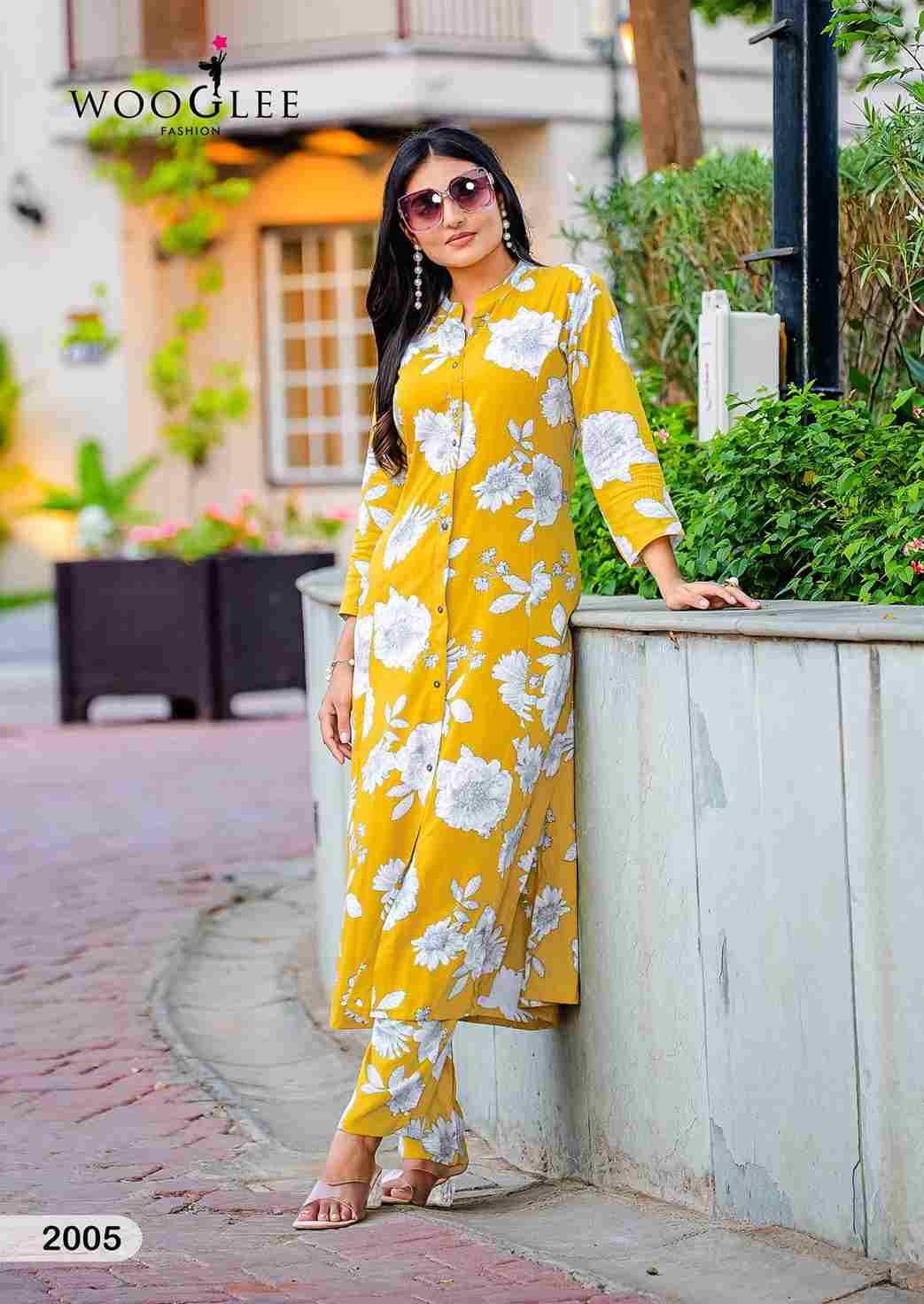 Sankalp By Wooglee 2001 To 2006 Series Designer Stylish Fancy Colorful Beautiful Party Wear & Ethnic Wear Collection Rayon Print Kurtis With Bottom At Wholesale Price