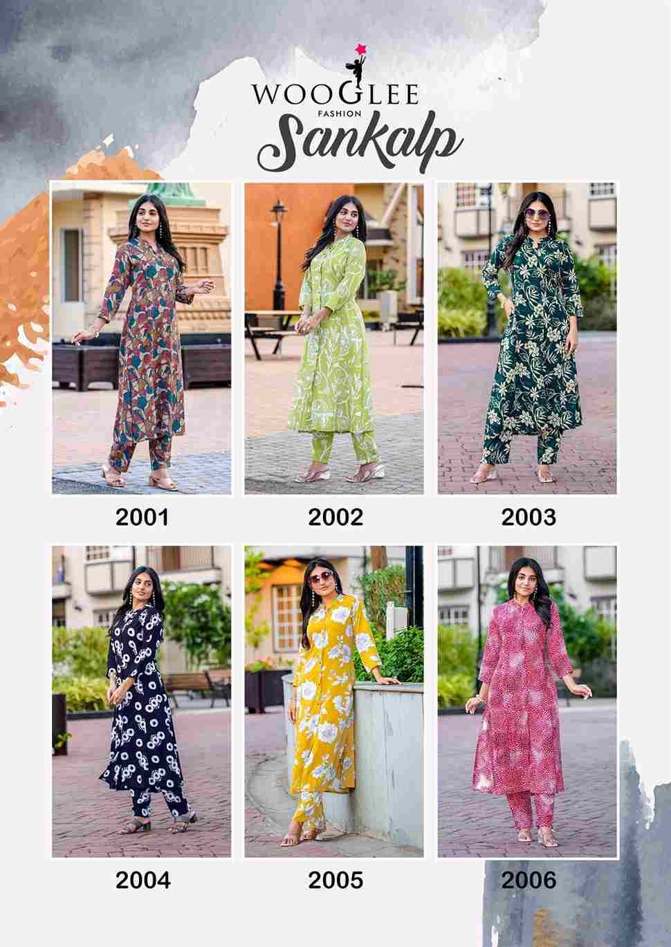 Sankalp By Wooglee 2001 To 2006 Series Designer Stylish Fancy Colorful Beautiful Party Wear & Ethnic Wear Collection Rayon Print Kurtis With Bottom At Wholesale Price