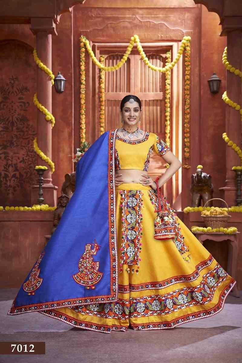 Rajwadi 7012 By Fashid Wholesale Designer Beautiful Navratri Collection Occasional Wear & Party Wear Art Silk Lehengas At Wholesale Price