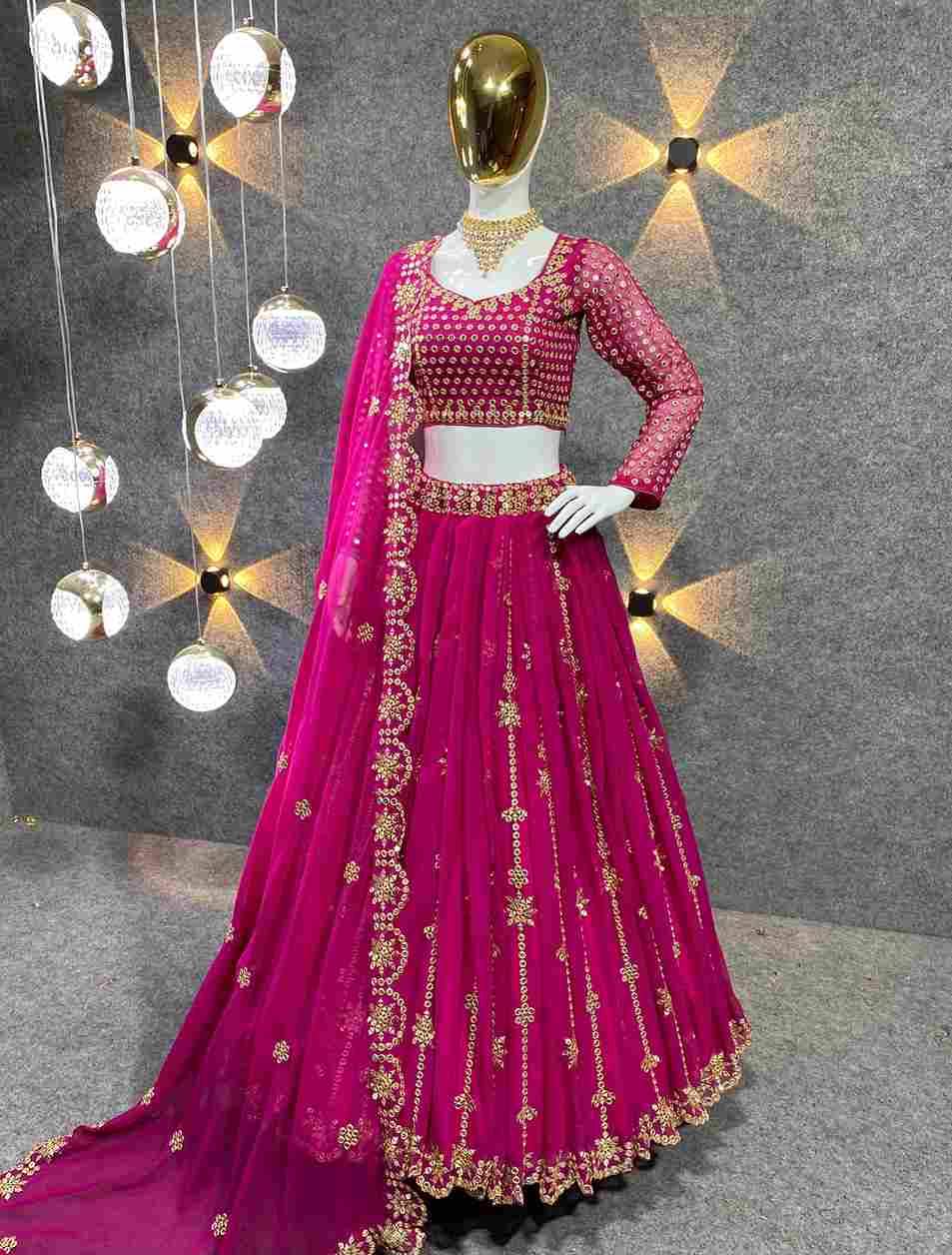 Sf-1046 By Fashid Wholesale Navratri Wear Collection Beautiful Stylish Colorful Fancy Party Wear & Occasional Wear Faux Georgette Lehengas At Wholesale Price