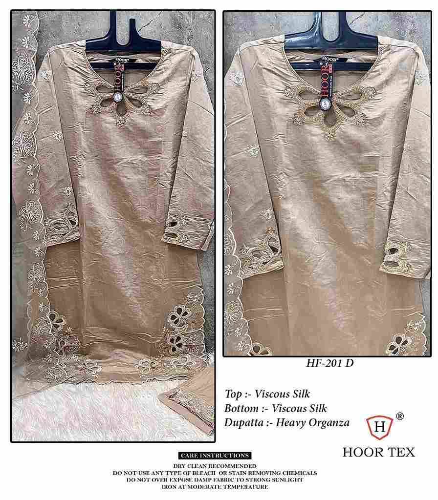 Hoor Tex Hit Design HF-201 Colours By Hoor Tex HF-201-A To HF-201-D Series Designer Festive Pakistani Suits Collection Beautiful Stylish Fancy Colorful Party Wear & Occasional Wear Viscose Silk Dresses At Wholesale Price