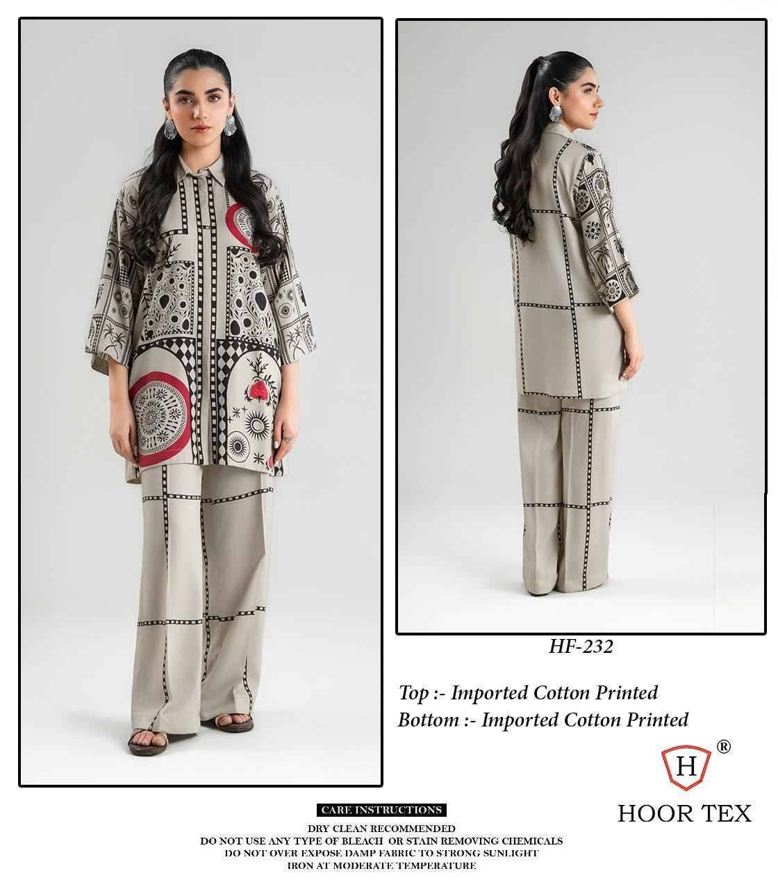 Hoor Tex HF-232 Series By Hoor Tex HF-232 to HF-235 Series Designer Stylish Fancy Colorful Beautiful Casual Wear & Ethnic Wear Imported Cotton Co-Ord At Wholesale Price