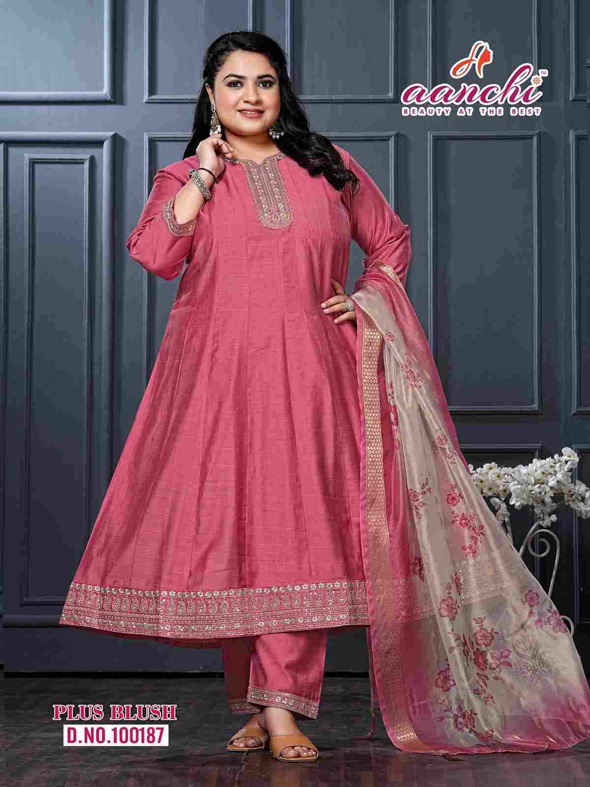 Plus Blush By Aanchi 100185 To 100187 Series Beautiful Suits Colorful Stylish Fancy Casual Wear & Ethnic Wear Vatican Dresses At Wholesale Price