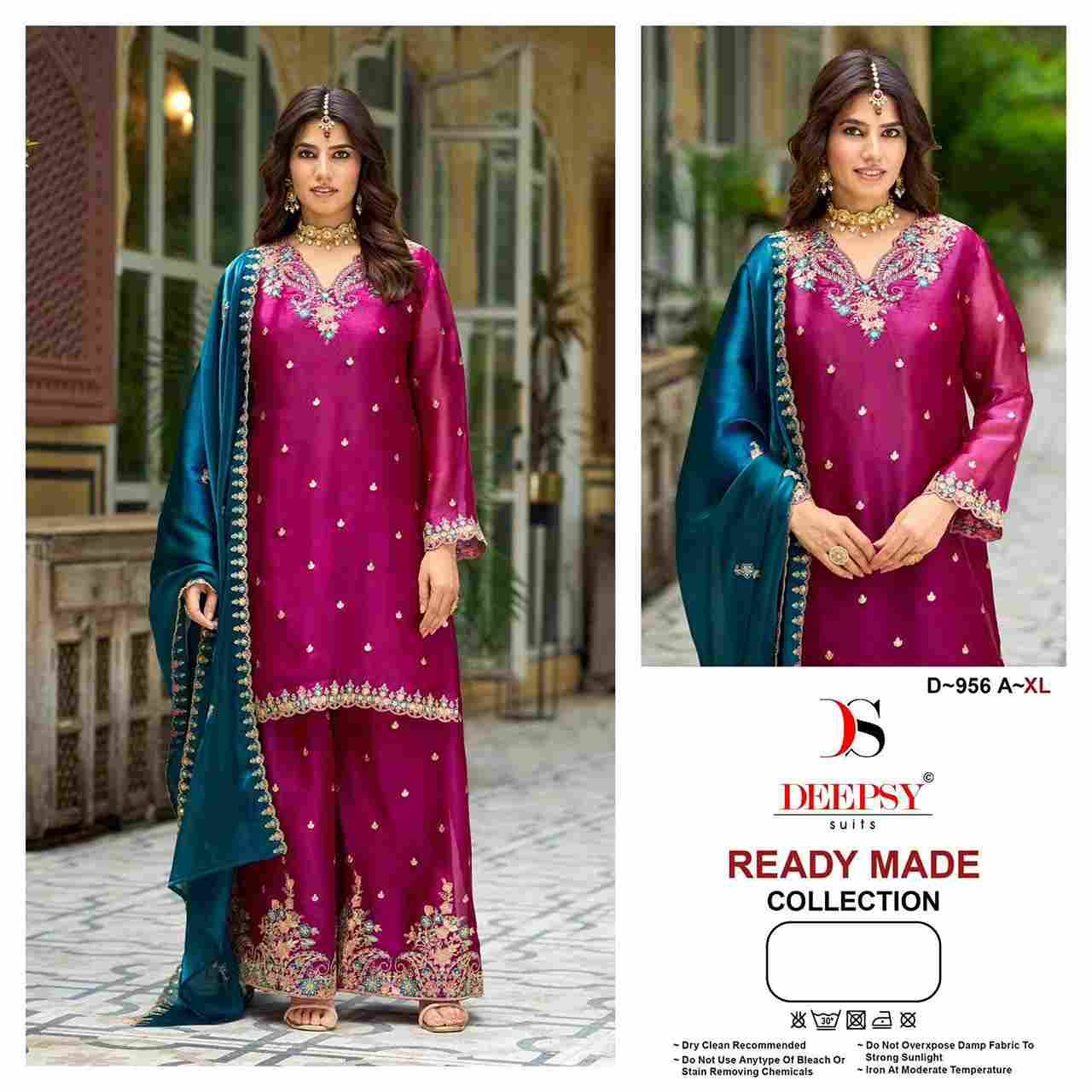 Deepsy Hit Design 956 Colours By Deepsy Suits 956-A To 956-D Series Beautiful Pakistani Suits Colorful Stylish Fancy Casual Wear & Ethnic Wear Pure Jimmy Choo With Embroidered Dresses At Wholesale Price
