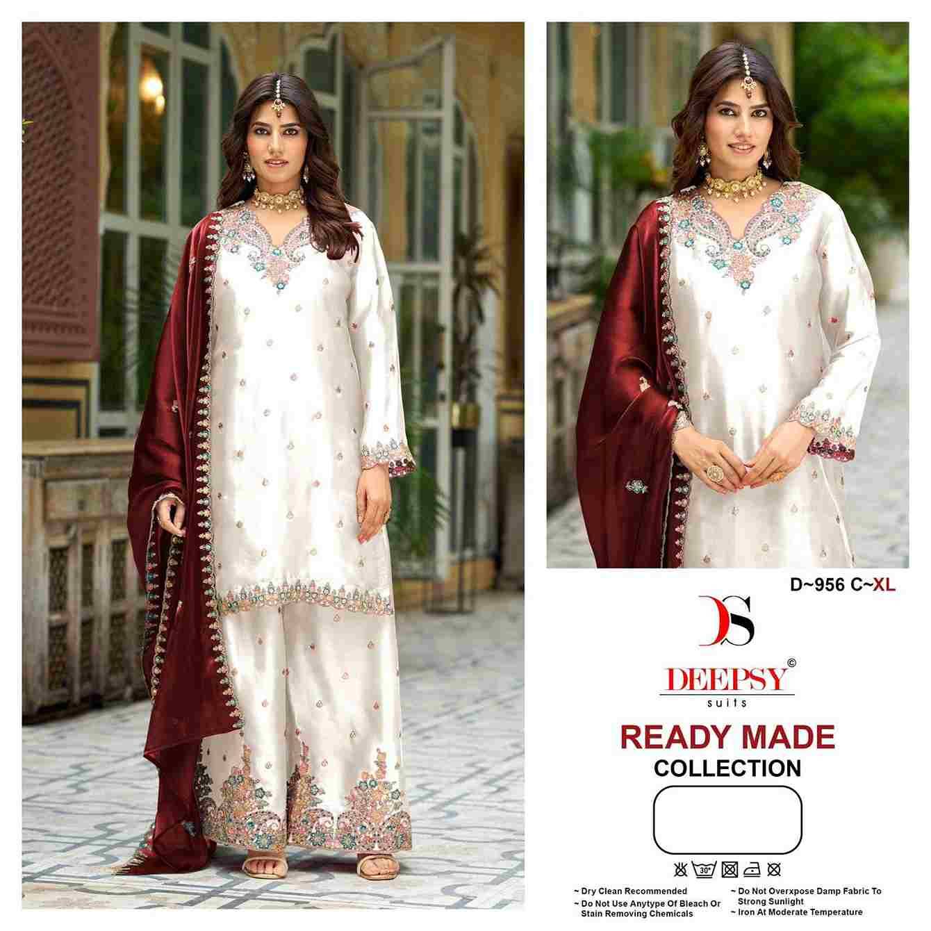 Deepsy Hit Design 956 Colours By Deepsy Suits 956-A To 956-D Series Beautiful Pakistani Suits Colorful Stylish Fancy Casual Wear & Ethnic Wear Pure Jimmy Choo With Embroidered Dresses At Wholesale Price