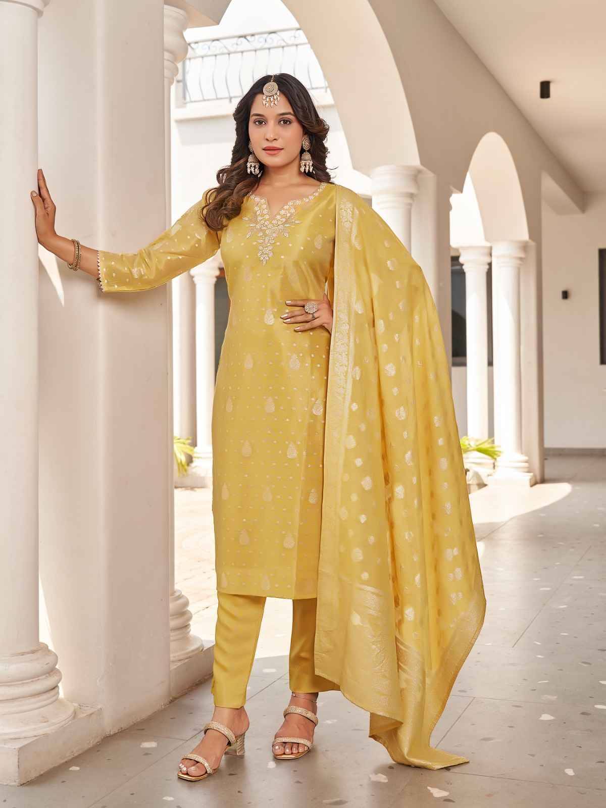 Antra By Aanchi 01 To 03 Series Beautiful Suits Colorful Stylish Fancy Casual Wear & Ethnic Wear Simmer Jacquard Dresses At Wholesale Price