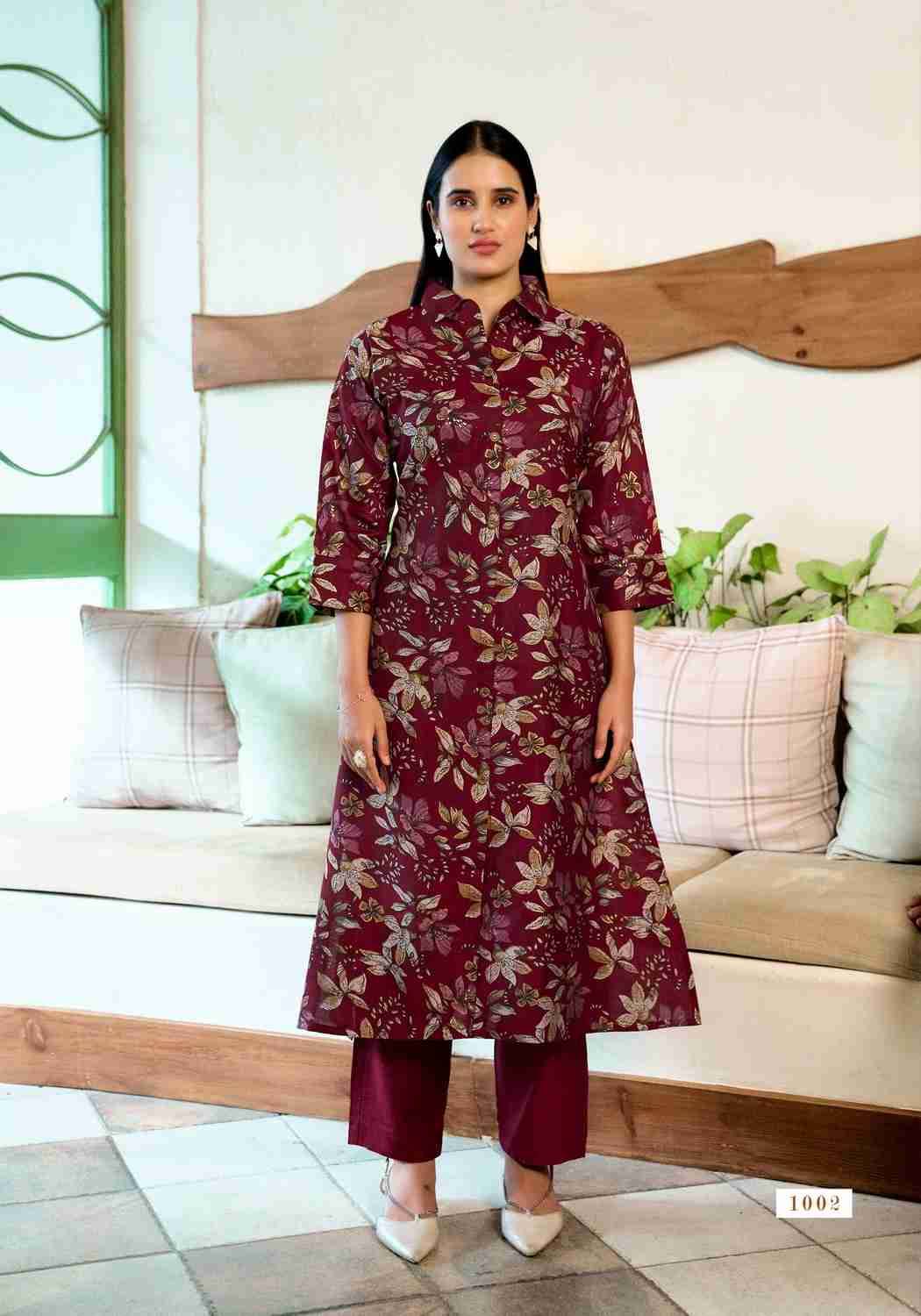 Flower Velly By Vaniska 1001 To 1008 Series Designer Stylish Fancy Colorful Beautiful Party Wear & Ethnic Wear Collection Vertican Print Kurtis With Bottom At Wholesale Price